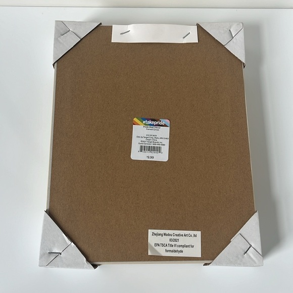 🌈 NEW 10" x 7" Born to Shine Rainbow Canvas Print - natural wood color frame - Picture 2 of 3